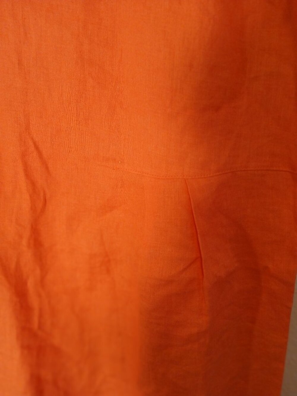 J Jill Women's Orange 100% Linen Sleeveless Shift Dress - Picture 2 of 9